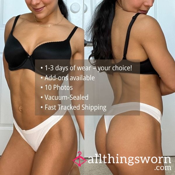 S OFF-WHITE IVORY SEAMLESS NO SHOW THONG PANTY (1426)