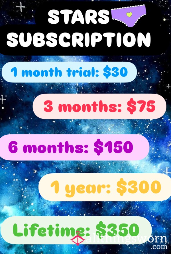 ⭐️’s PANTY SUBSCRIPTION