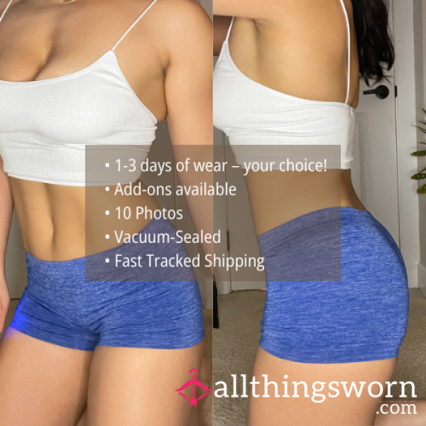 S ROYAL BLUE SEAMLESS STRETCH BOXER BRIEF BOYSHORT PANTY (1264)