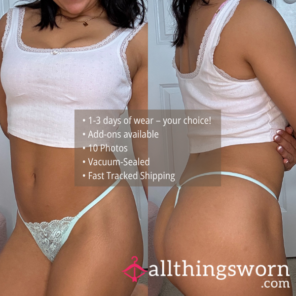 S SEDUCTIVE TEAL LACE G-STRING THONG PANTY (1512)