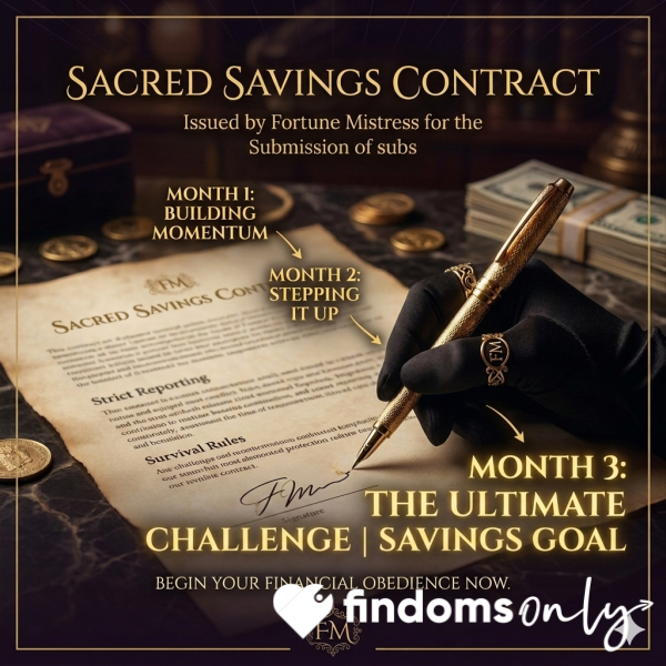 Sacred Savings Contract By ©️FortuneMistress