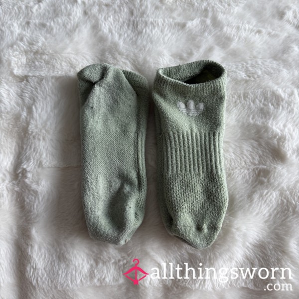 Sage Green Adidas Ankle Socks