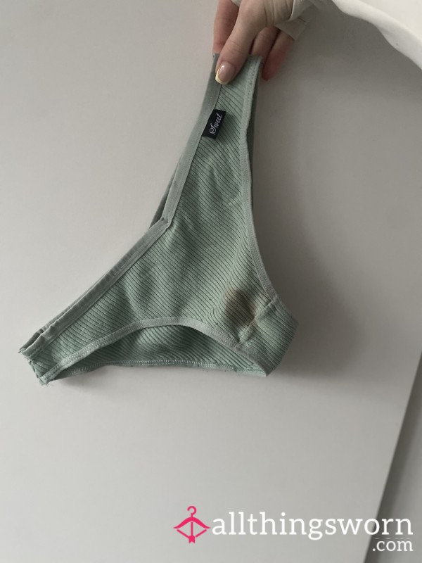 Sage Green Ribbed Panties 💚