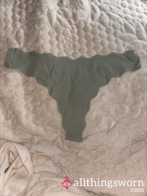 Sage Green Seamless Thong