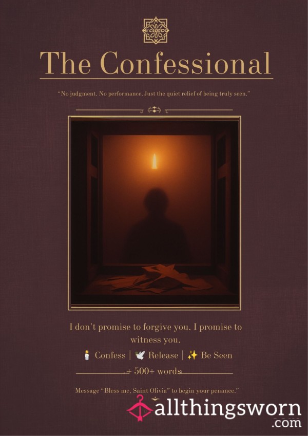 Saint Olivia's Confessional – Unburden Your Sins 🕊️✨