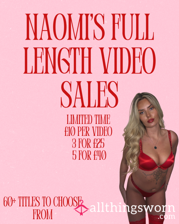 Sale On Full Length Videos