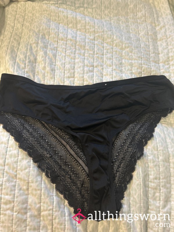 SALE - SATIN & LACE W LARGE COTTON GUSSET *tear In Lace
