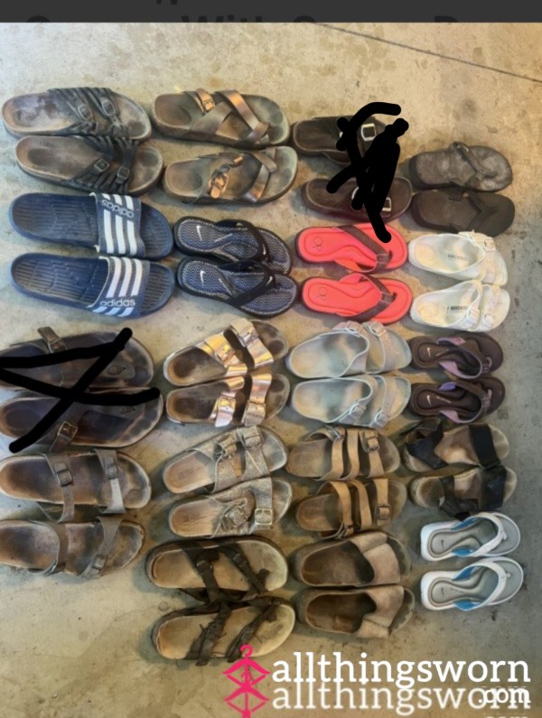 Sandals, Flat Shoes,pick Your Pair Comes With Seven Day Wear Stinky