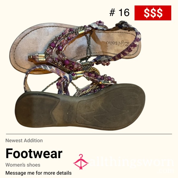 Sandals With Jewelry On