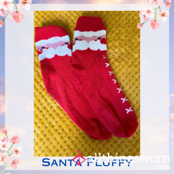 Santa Fluffy Socks 🎅🏻 2 Day Wear + 1 Workout Included - £15 😈 Longer Wears And International Shipping Available 🌍