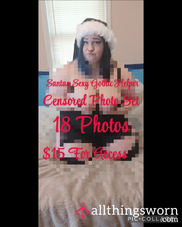 🎄🖤Santas S**y Gothic Helper Photo Set *Censored Version*🖤🎄
