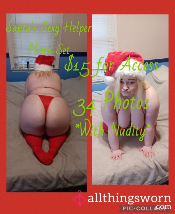 🎄Santa's S**y Helper Photo Set *With Nudity* 🎄