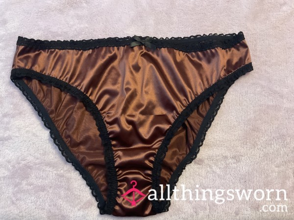 Satin Brown Panty Large