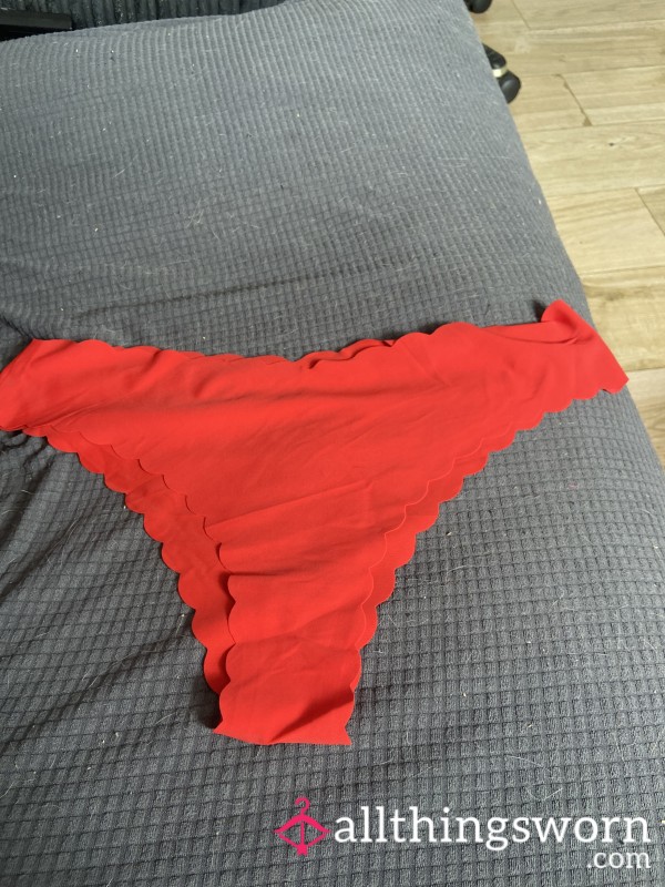 Satin Cheeky Panties Red