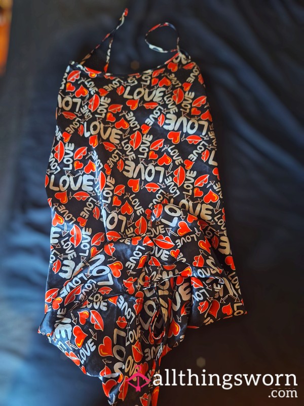 Satin Dreams LOVE PRINT Nightgown 💞