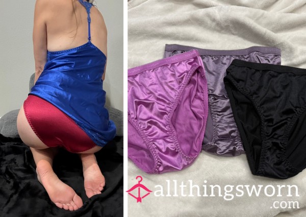 Satin Fullback Panties - Granny Panty Style 🖤