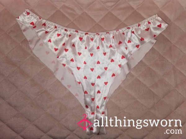 Satin Heart Panties (fits UK 8/10/12)