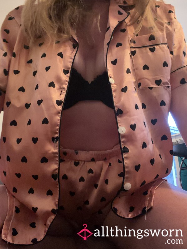 Satin Heart Pyjamas