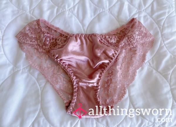 Satin Lace Pink Panties