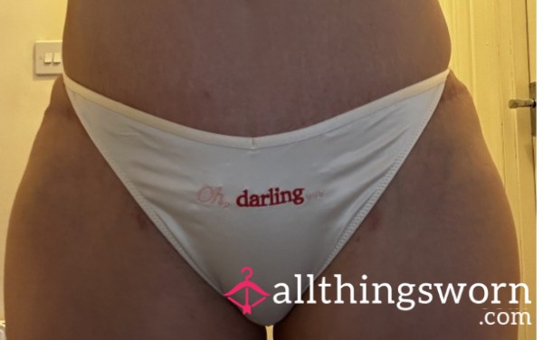 Satin Next White Fullbacks “oh Darling”size 12