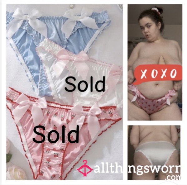 Satin Panties With Bows 🎀