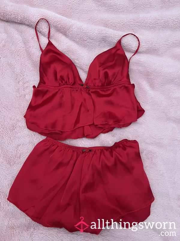 Satin Red Lingerie