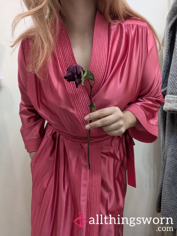 Satin Robe Nip Slip Maybe More?