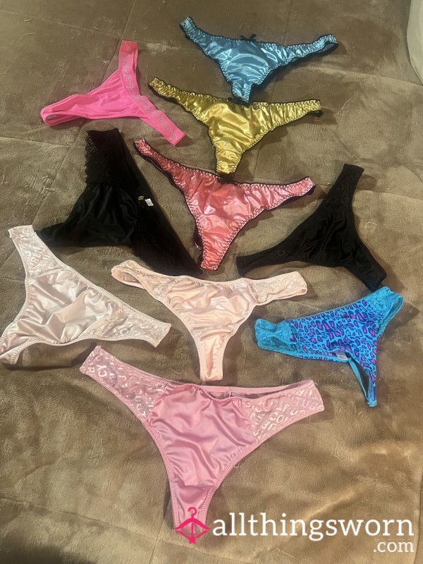 Satin Silky Thong Panty Comes With Seven Day Wear Pick Your Pair