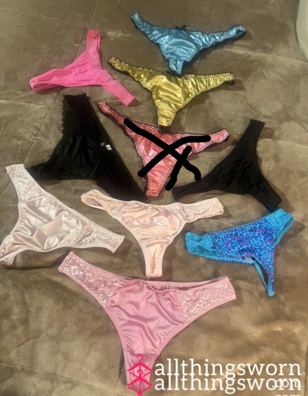 Satin Silky Thong Panty Comes With Seven Day Wear Pick Your Pair