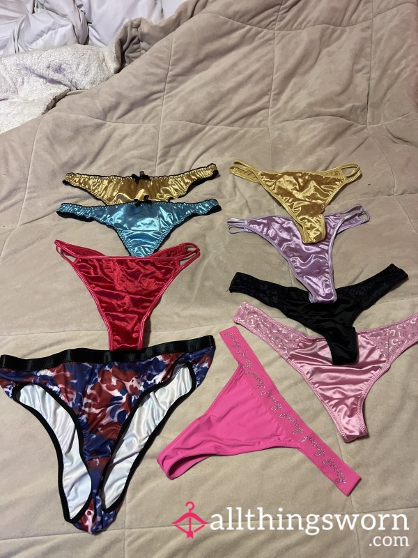 Satin Silky Thong Panty Comes With Seven Day Wear Pick Your Pair