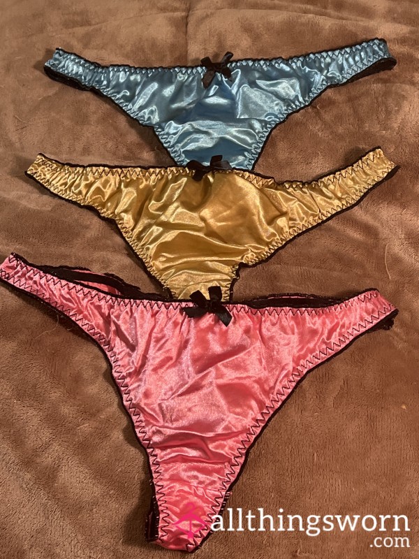 Satin Silky Thong Pick Your Pair Comes With Up To Seven Day Wear