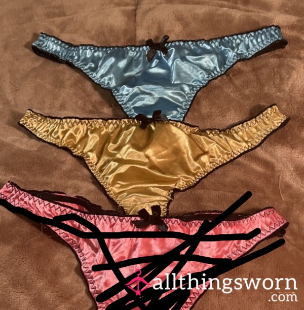Satin Silky Thong Pick Your Pair Comes With Up To Seven Day Wear