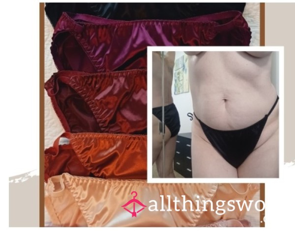 Satin String Bikini Full Back Panties