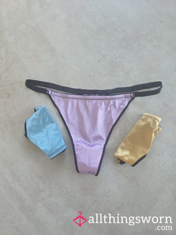 Satin Thong With Your Choice Of Colour 24hr Wear
