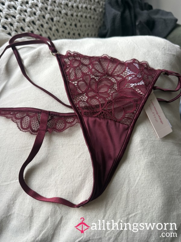 Satin Thong Worn By Laurie 💕 (24 Hour Wear) Postage Included