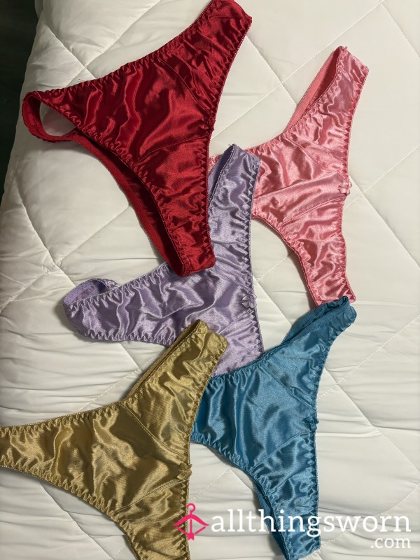 Satin Thongs - Ready For 24 Hr Wear
