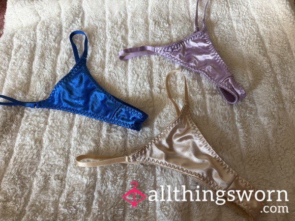 ✨ Satin Thongs ✨SALE $13 Ea Or $35 Bundle