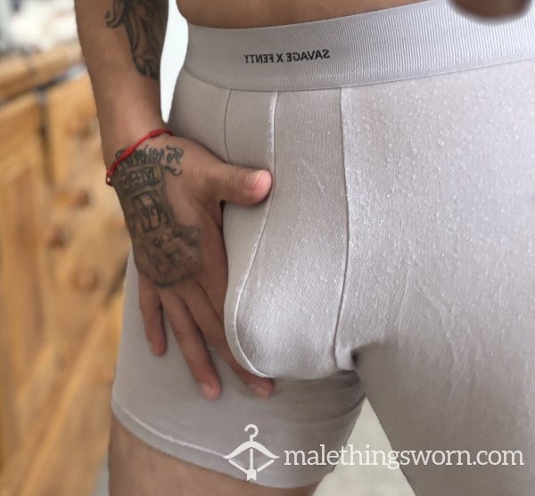 SAVAGE FENTY CREAM BOXER BRIEFS