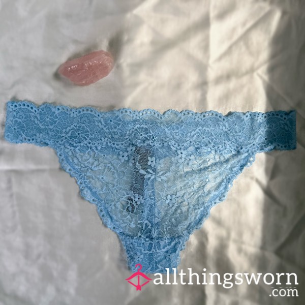 Savage X Soft Lace Blue Thong