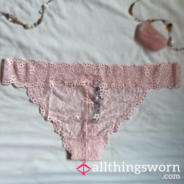 Savage X Soft Lace Pink Thong