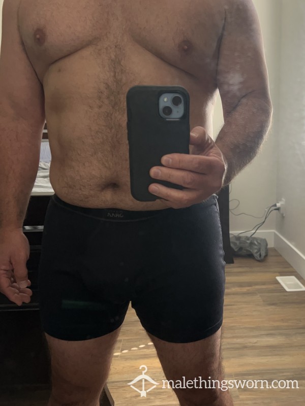 Saxx Black Boxer Briefs With A Strong Man Scent