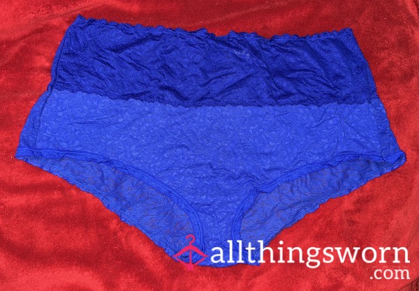 ~SBBW ELECTRIC BLUE HIGH WAIST LACE BRIEF PANTY~