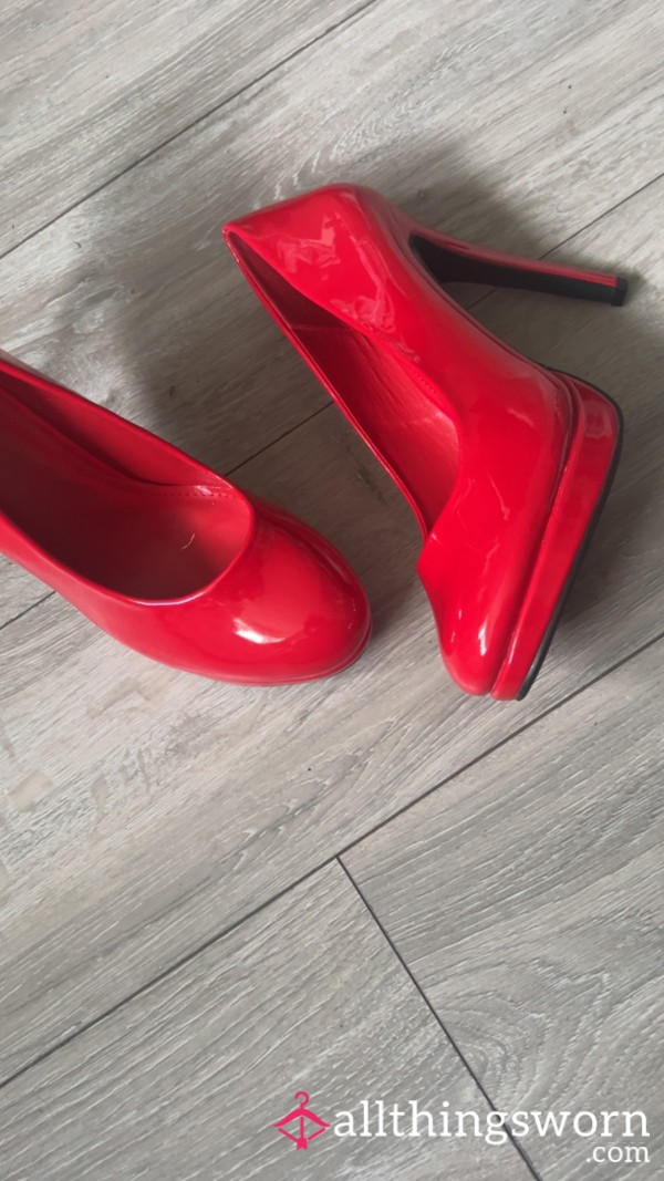 Scented Red Heels Size 9UK 👠Walk A Mile In My Shoes Sissy (used For Food And Lemonade Foot 🦶 Content)
