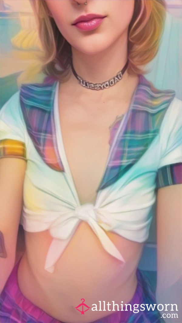 School Girl Bouncing Against Her Di**o.