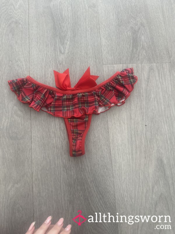 School Girl Tartan Thong