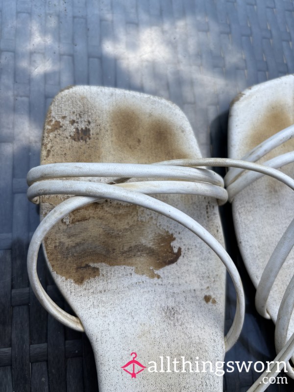Dirty Strappy Flip Flops