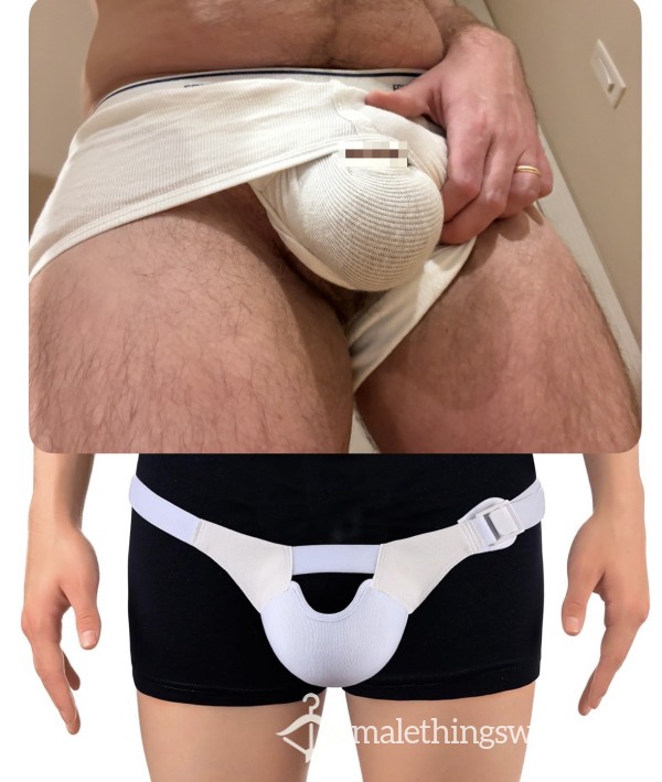 Scrotum Supporter - Worn By Straight Dad