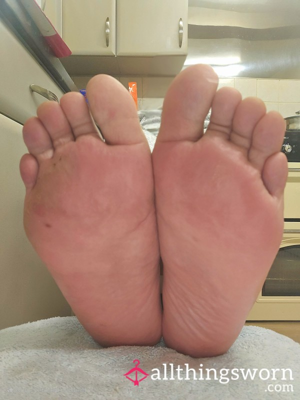 Scrubbing My Dry Rough Feet