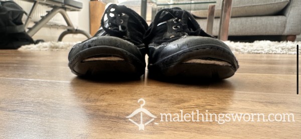 Trashed Black Trainers - 10.5 (UK)