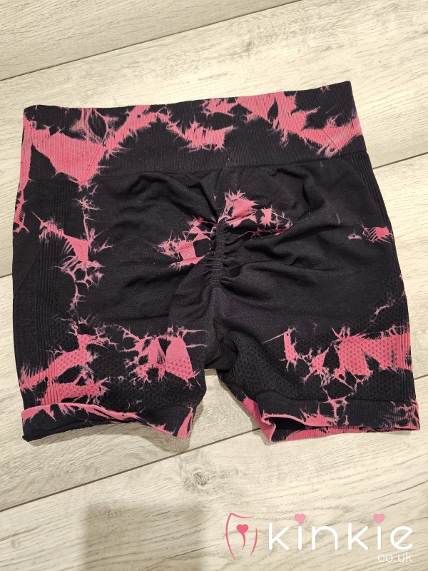 Scrunch B*m Sweaty Gym Shorts Worn Without Panties